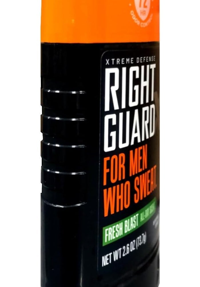 Right Guard Xtreme Defense 5 Anti-Perspirant & Deodorant for Men, Fresh Blast, 2.6 oz - Image 3